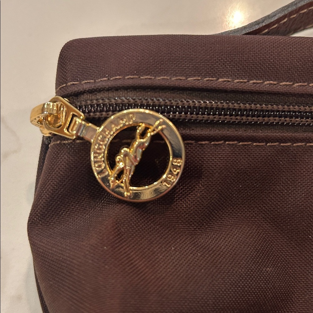 Longchamp Le Pilage Cosmetic Case Pouchette in brown - Picture 4 of 10